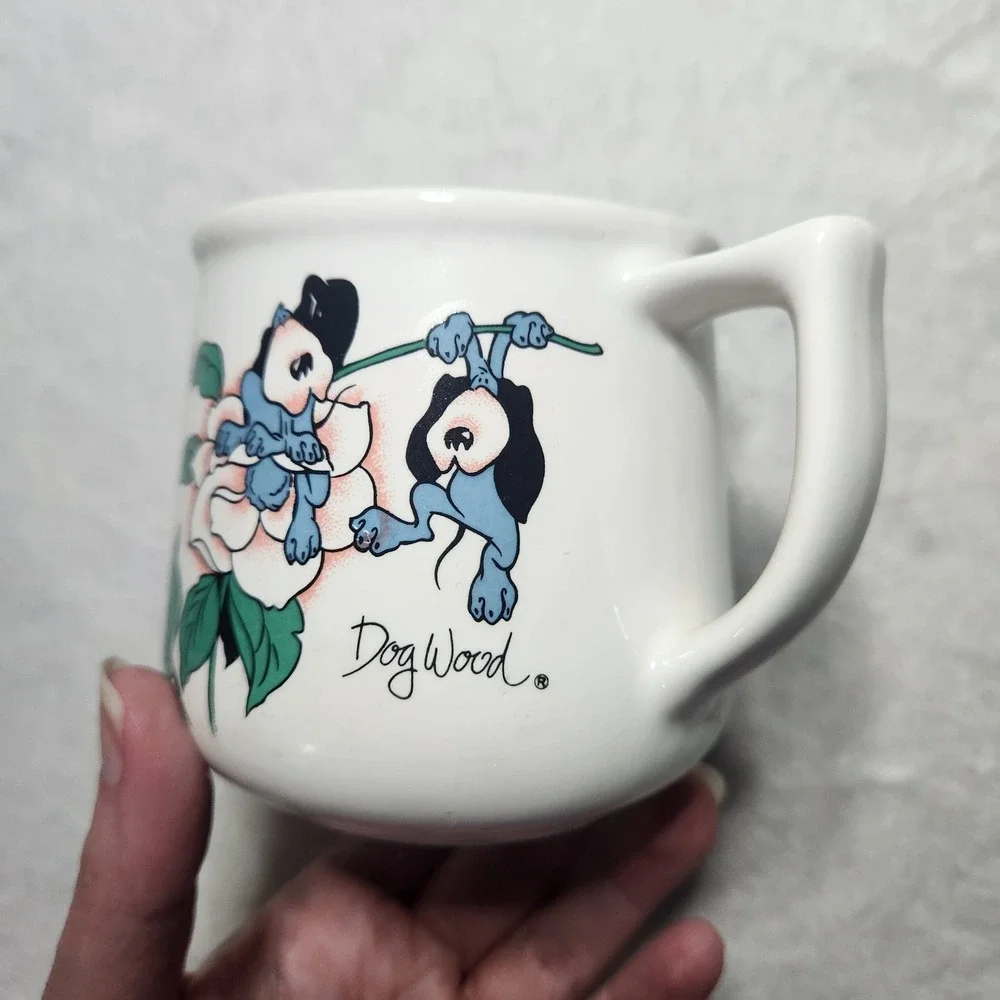 Vintage 1989 Petal Pets DogWood Ceramic Creamer Pitcher Artmark Chicago Japan